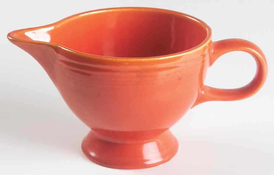 Fiesta Mango Red (Orange) (Ironstone) Creamer by Homer Laughlin -1