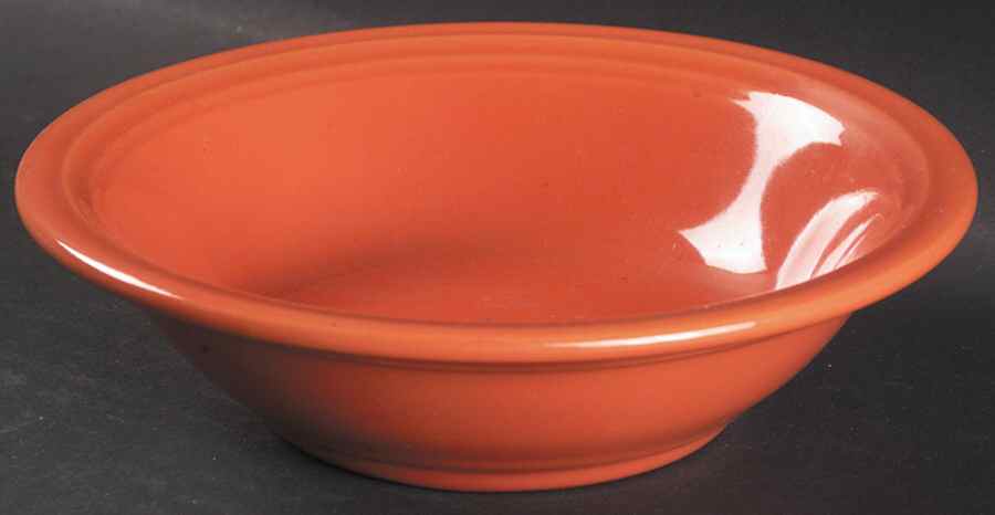 Fiesta Mango Red (Orange) (Ironstone) Fruit/Dessert (Sauce) Bowl by Homer Laughlin -1