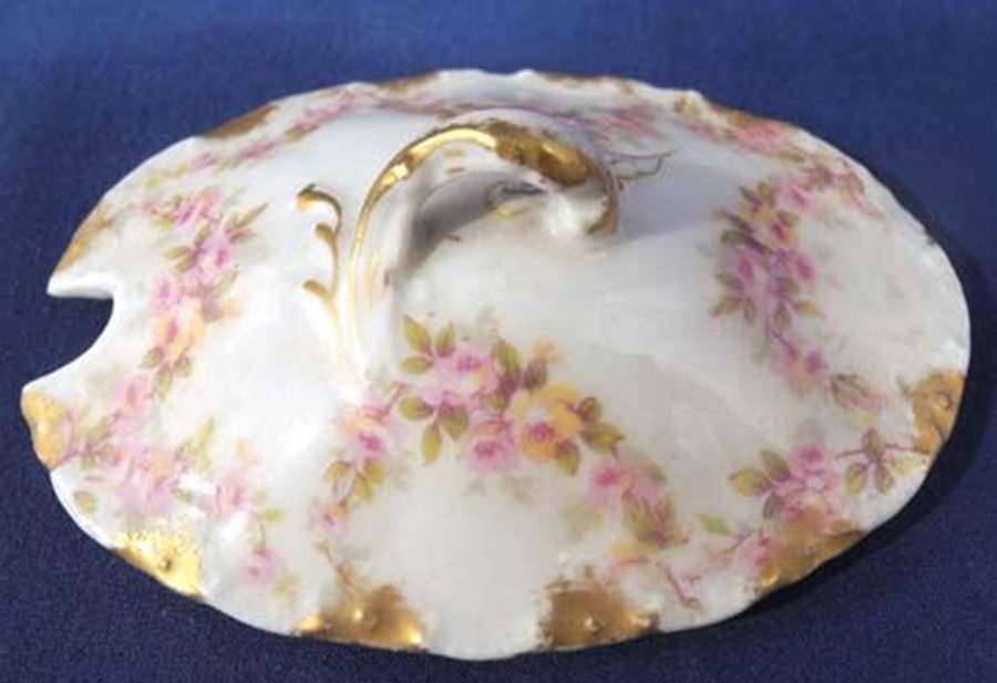 Schleiger 145-2 Lid for Individual Gravy Boat W/Attach Underplate by Haviland-1