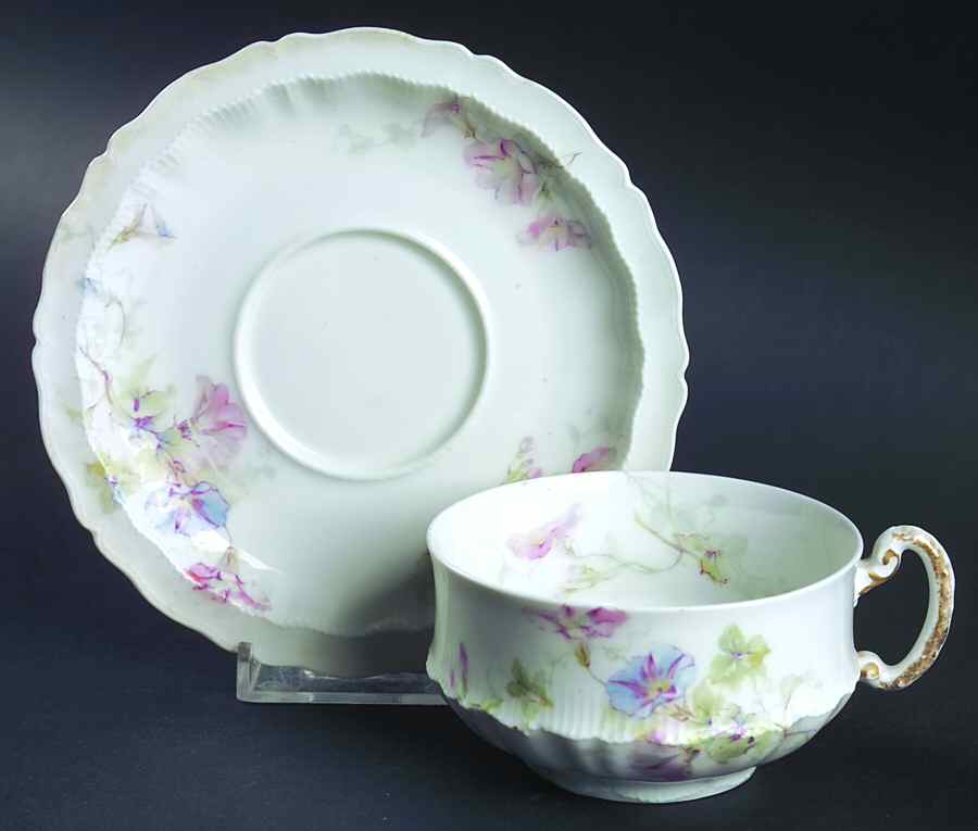 Schleiger 333-2 Flat Cup & Saucer Set by Haviland-1