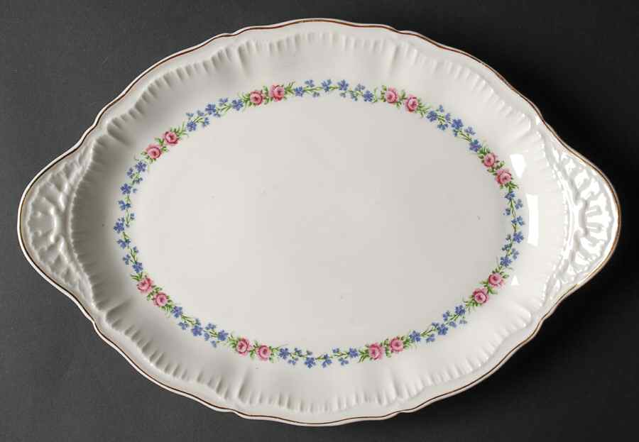 Nancy 12" Oval Serving Platter by Haviland-1