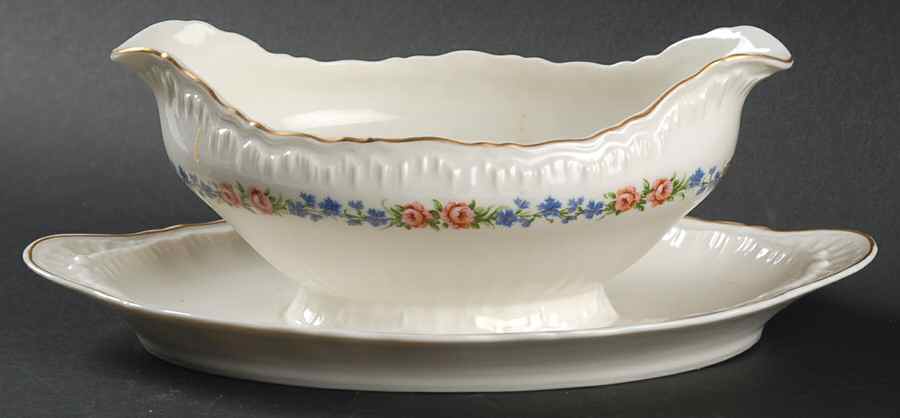 Nancy Gravy Boat with Attached Underplate by Haviland-1