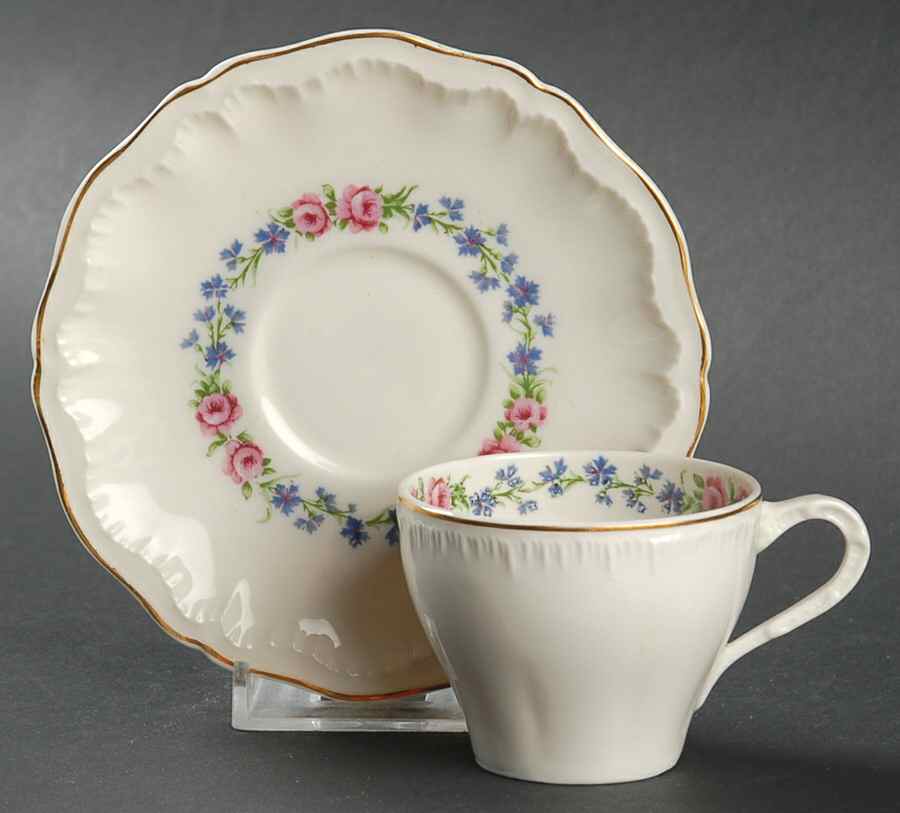Nancy Flat Demitasse Cup & Saucer Set by Haviland-1