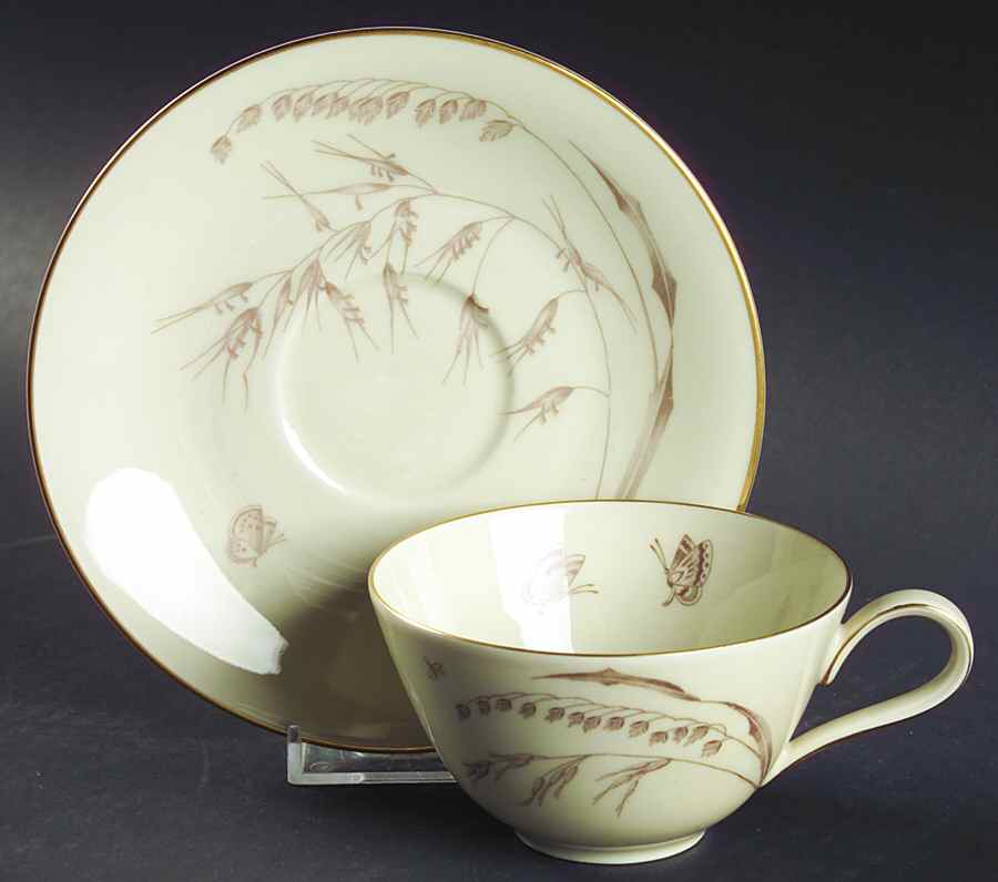 16806 Cream Flat Cup & Saucer Set by Heinrich - H&C-1
