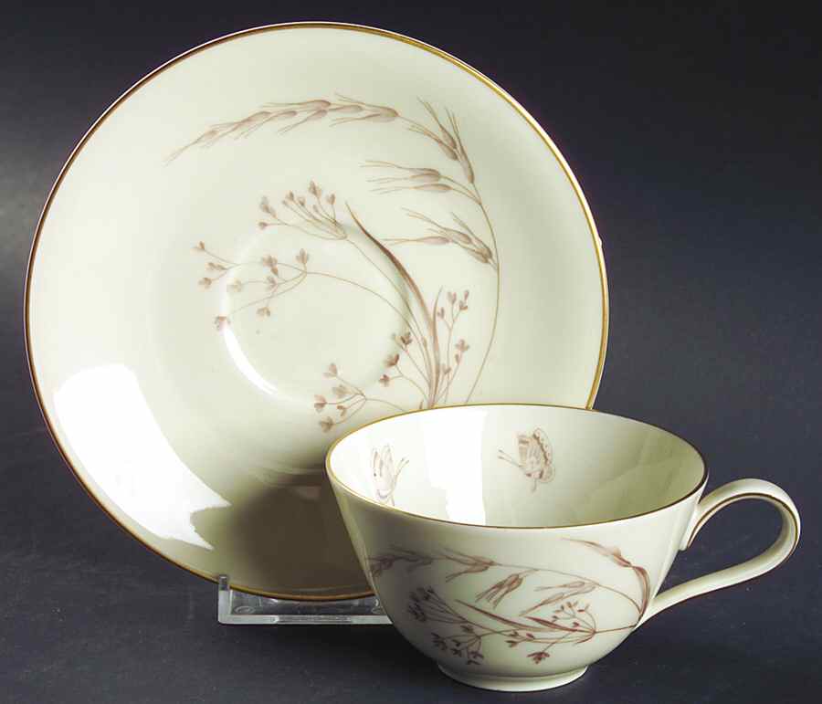 16806 Cream Flat Cup & Saucer Set by Heinrich - H&C-1