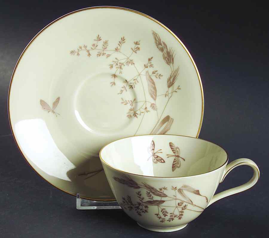 16806 Cream Flat Cup & Saucer Set by Heinrich - H&C-1