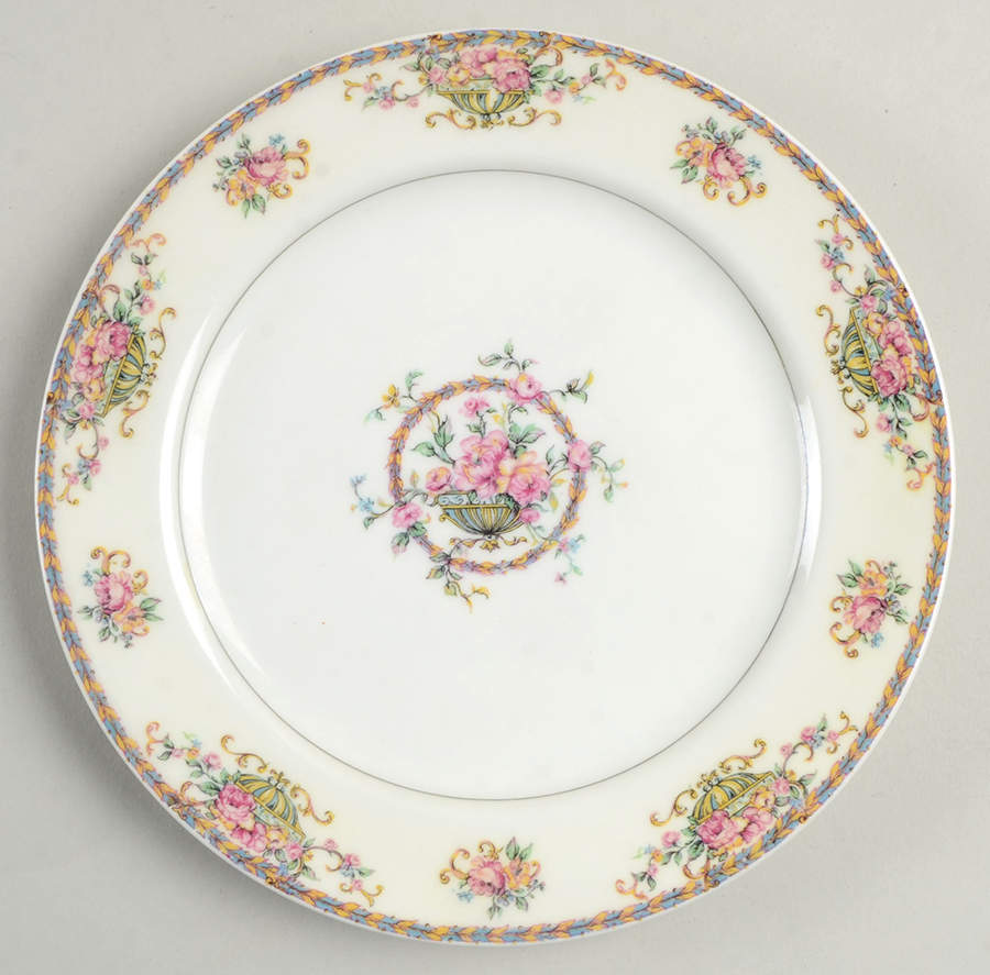 Commodore (Orange Trim) Salad Plate by Haviland-1