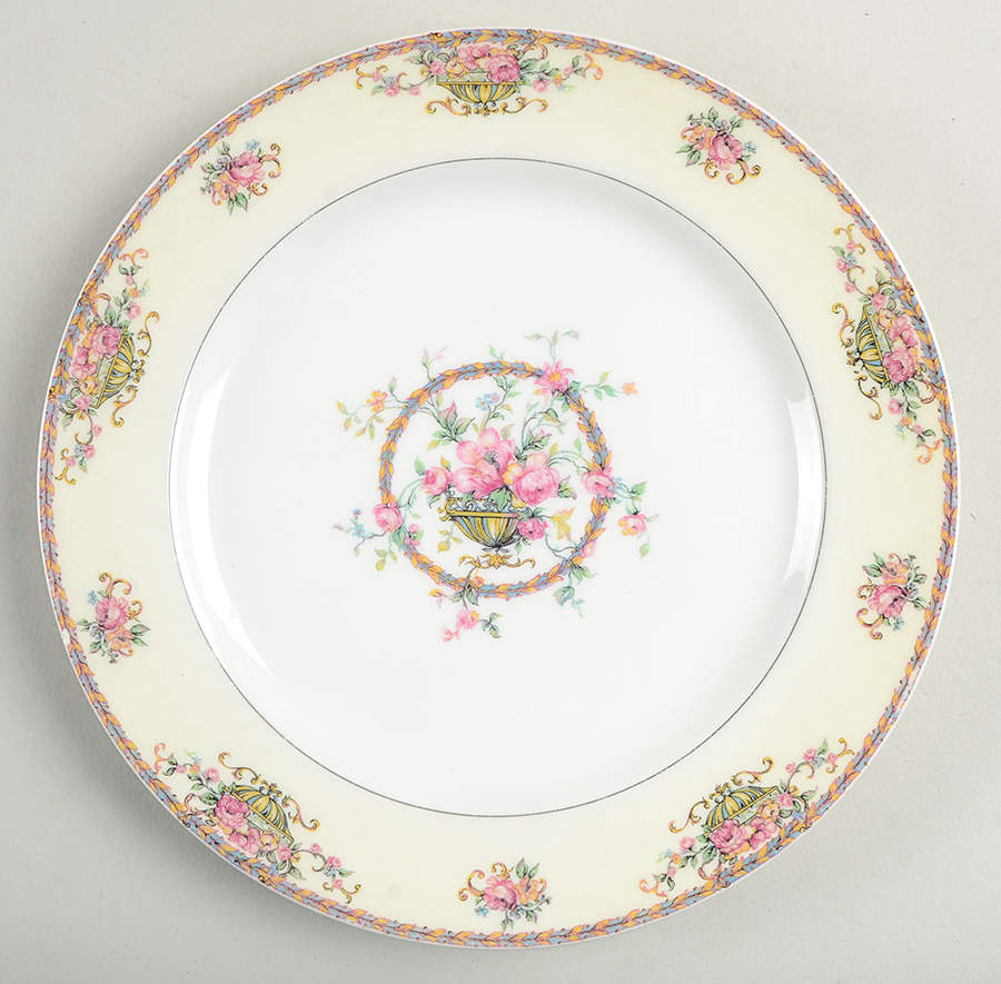 Commodore (Orange Trim) Luncheon Plate by Haviland-1