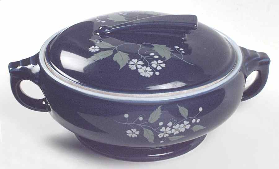Blue Garden 1.5 Qt Round Covered Casserole by Hall-1