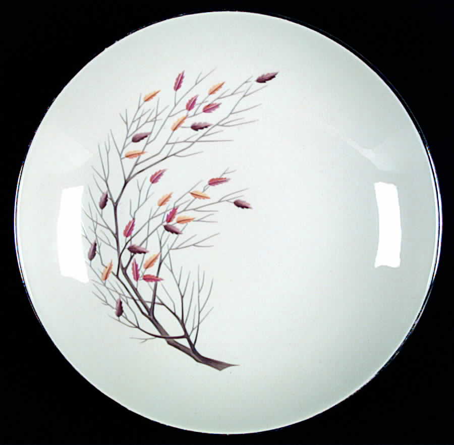 Autumn Song (Platinum) Coupe Soup Bowl by Homer Laughlin -1