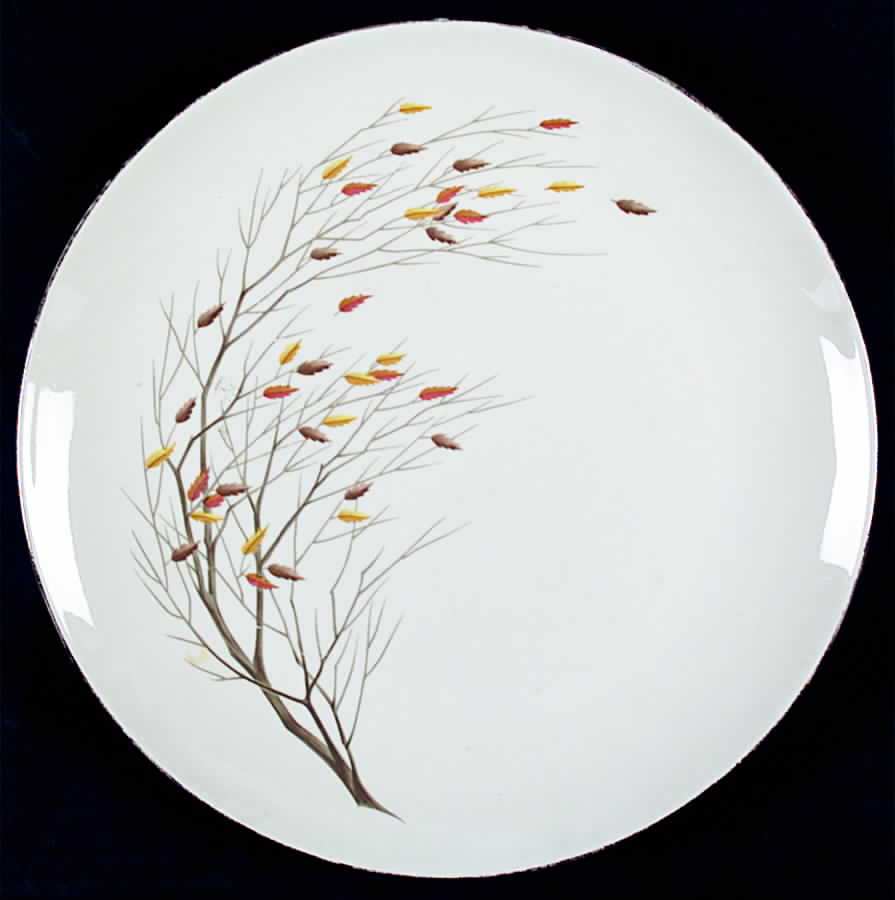 Autumn Song (Platinum) Dinner Plate by Homer Laughlin -1