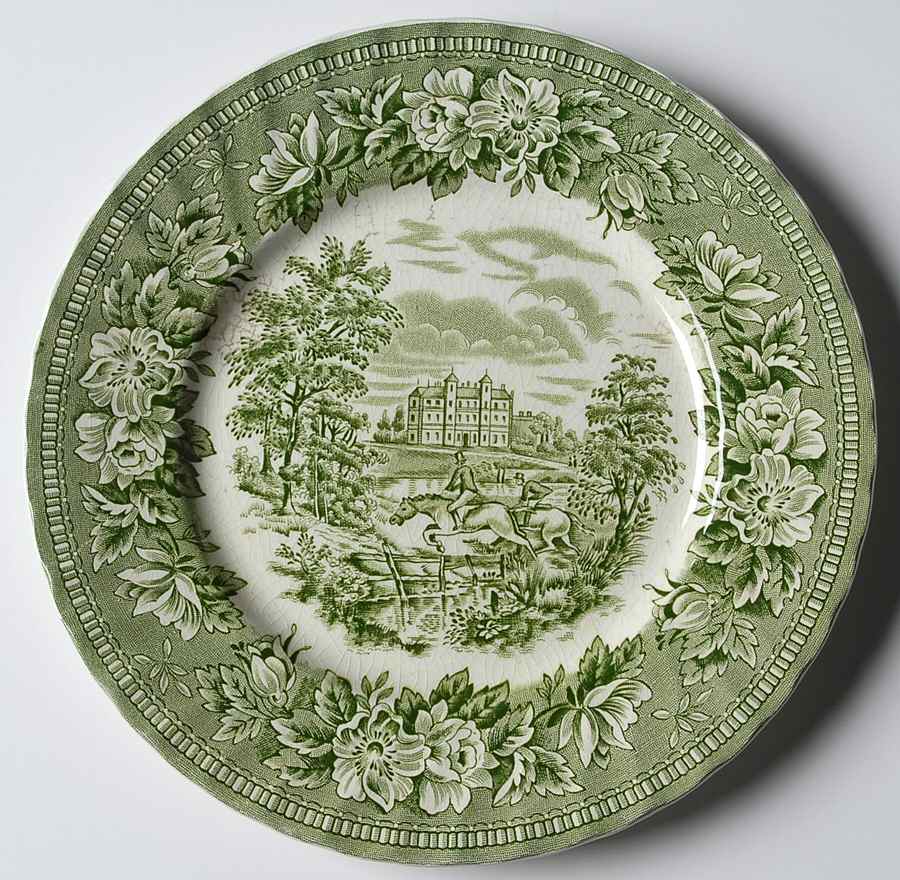 England's Heritage Green Bread & Butter Plate by H Aynsley & Co-1