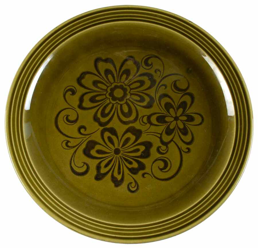 Green Glade 12" Chop Plate (Round Platter) by Homer Laughlin -1