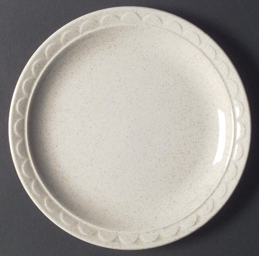 Granada White Dinner Plate by Homer Laughlin -1