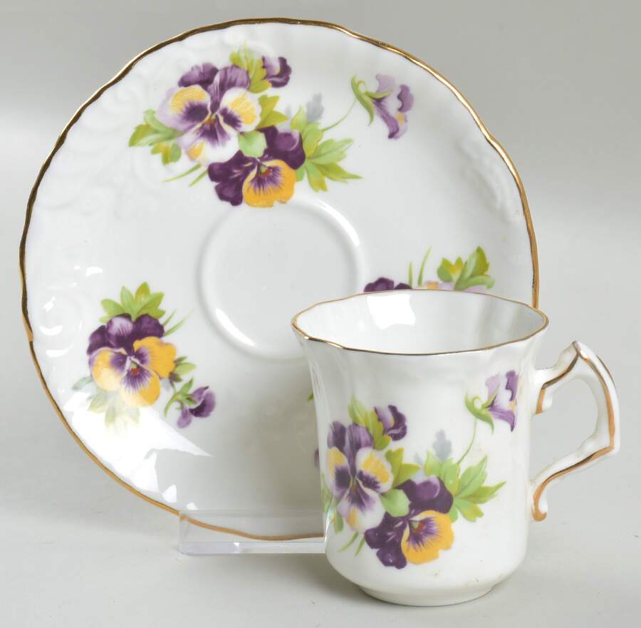 5721 Flat Demitasse Cup & Saucer Set by Hammersley-1
