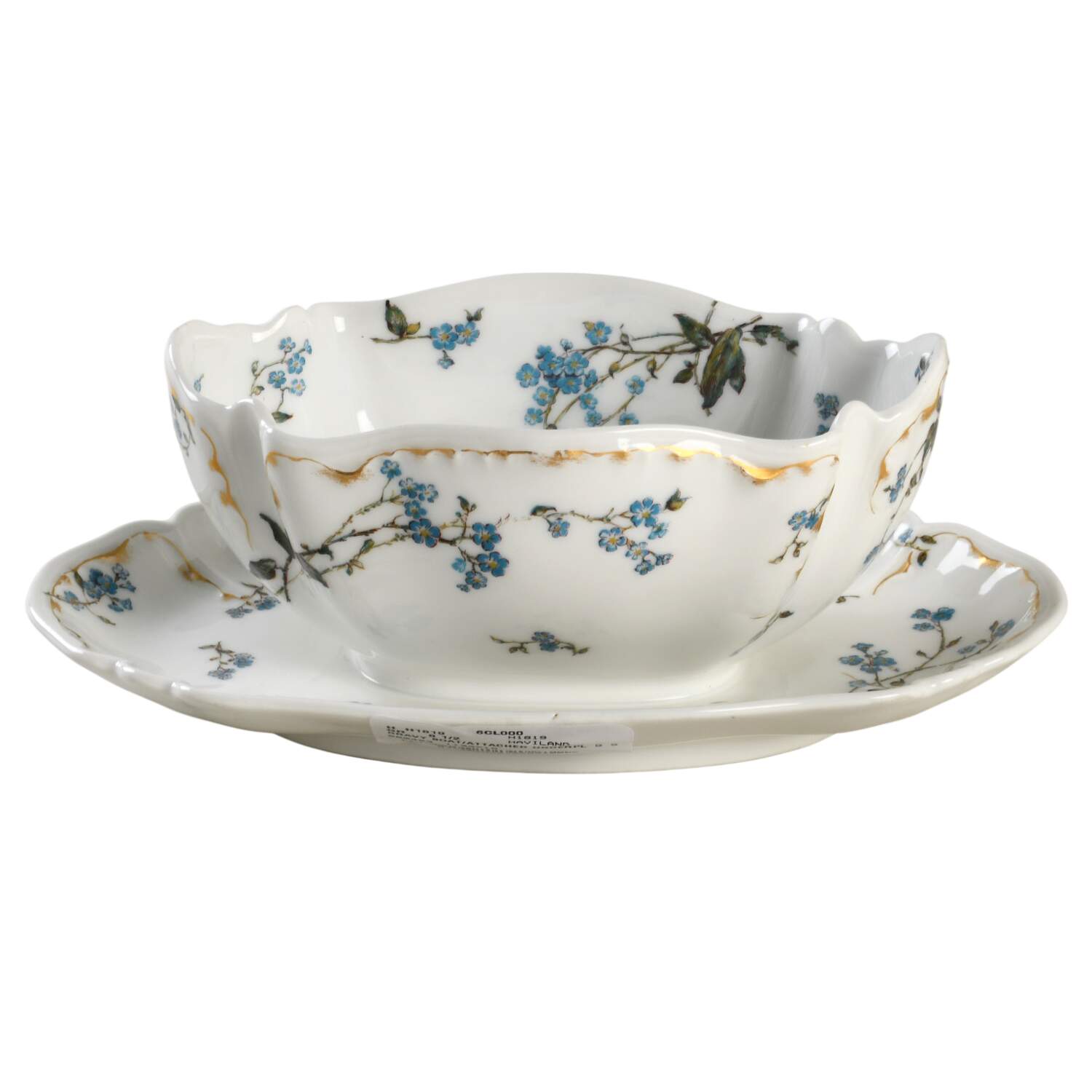 H1819 Gravy Boat with Attached Underplate by Haviland-1