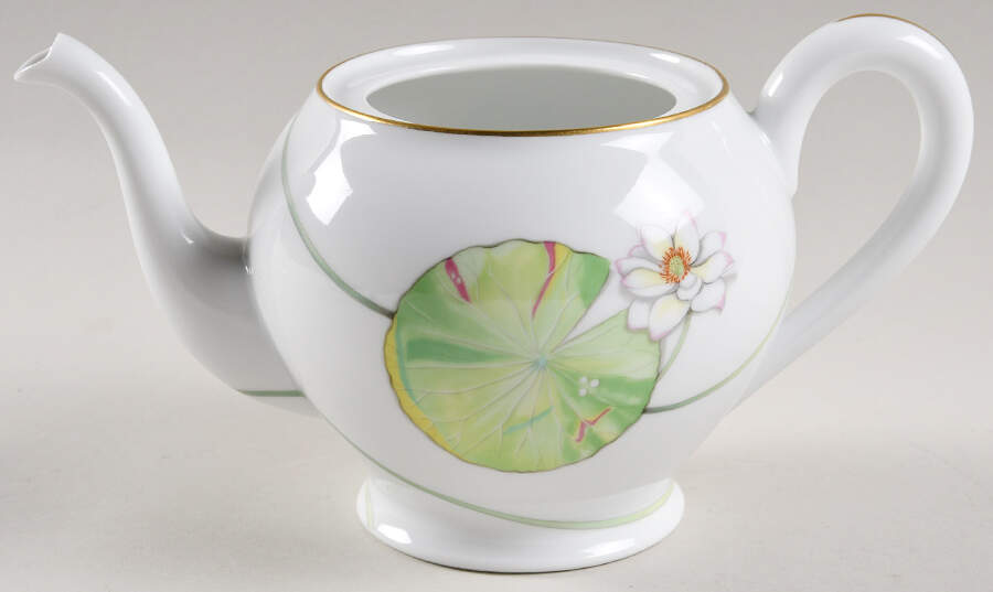 Nil (Gold Trim) Tea/Coffee Pot No Lid by Hermes-1