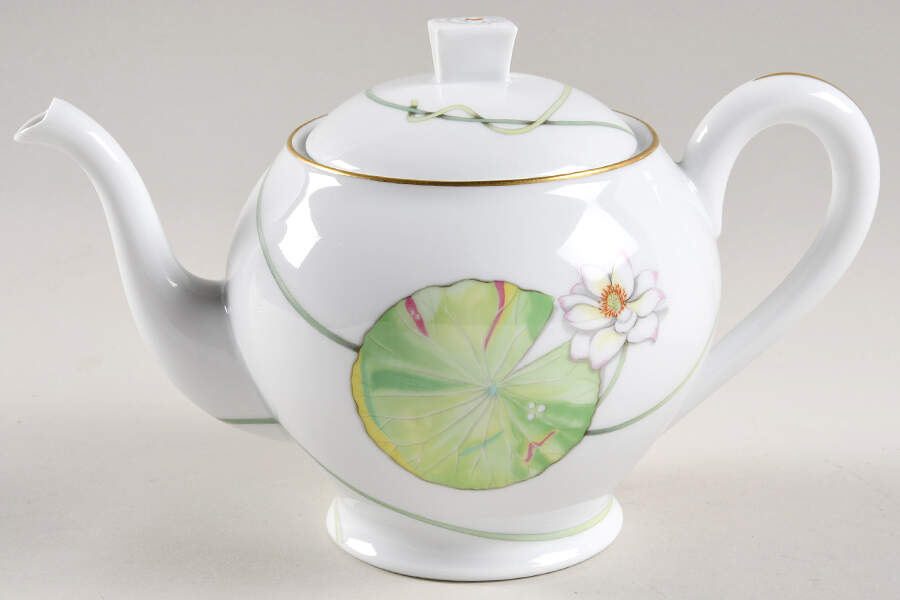 Nil (Gold Trim) Tea/Coffee Pot & Lid by Hermes-1