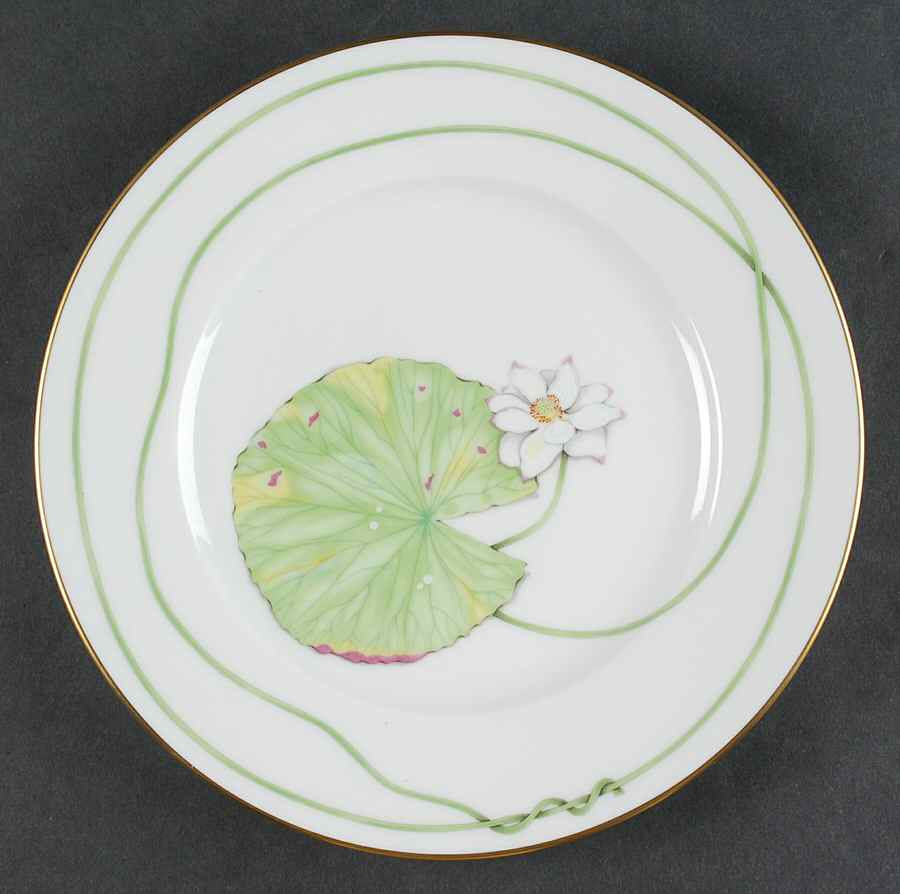 Nil (Gold Trim) Salad/Dessert Plate by Hermes-1