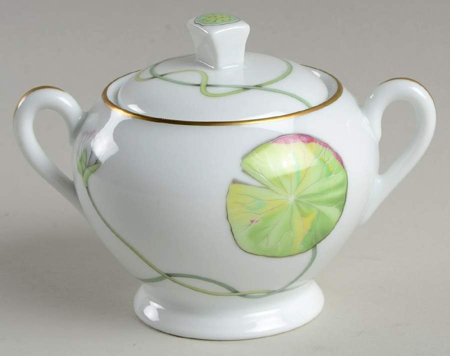 Nil (Gold Trim) Sugar Bowl & Lid by Hermes-1