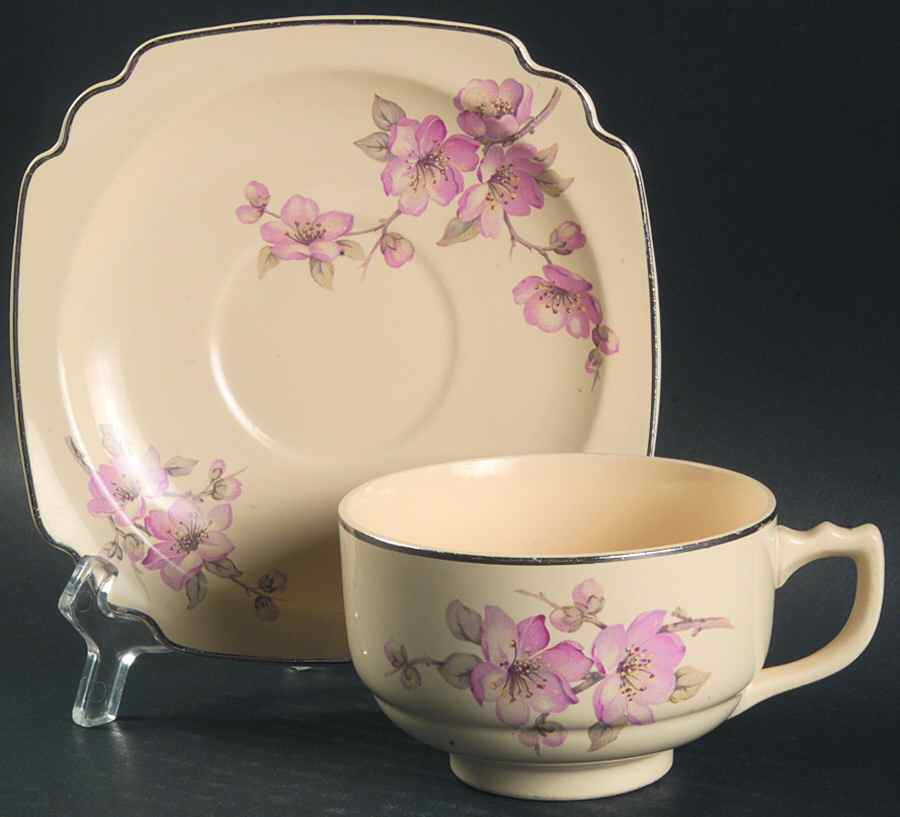 HLC2197 Footed Cup & Saucer Set by Homer Laughlin -1