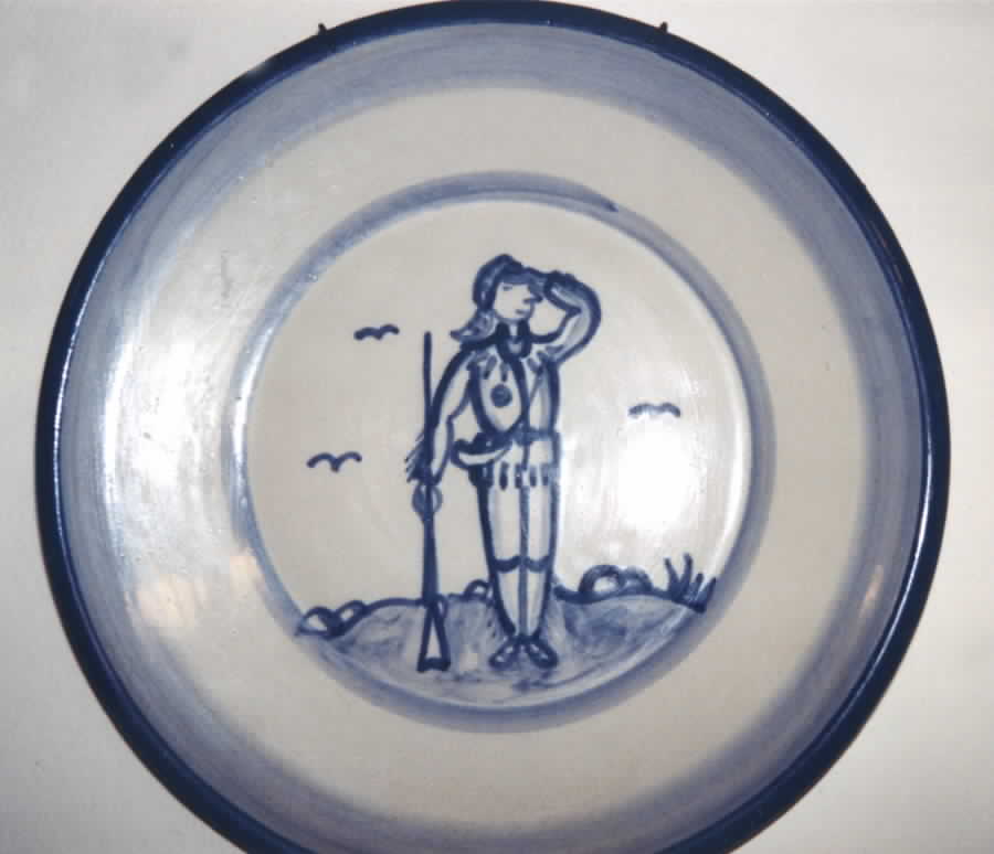 Davy Crockett Salad Plate by M A Hadley-1