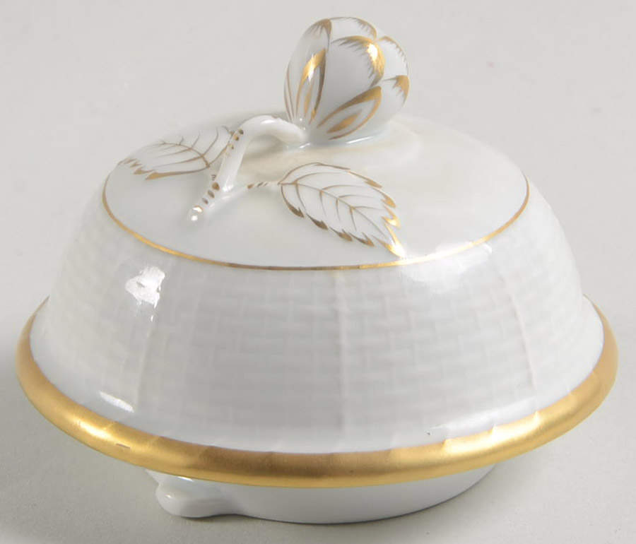 HER30 (LIGHT BASKETWEAVE) Lid for Small Coffee Pot by Herend-1