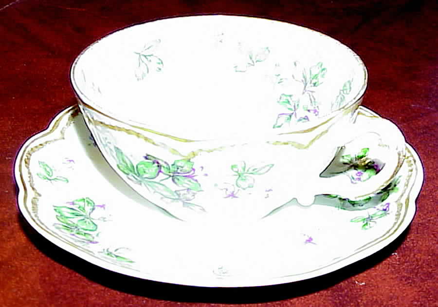 Schleiger 908-1 Flat Cup & Saucer Set by Haviland-1