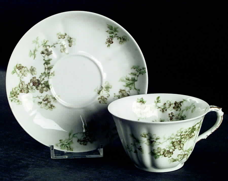 Schleiger 58-2 Flat Cup & Saucer Set by Haviland-1