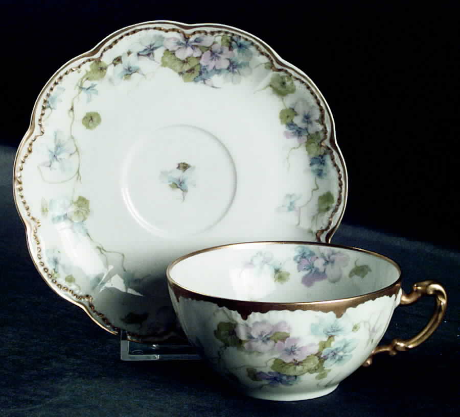 Schleiger 238-2 Flat Cup & Saucer Set by Haviland-1