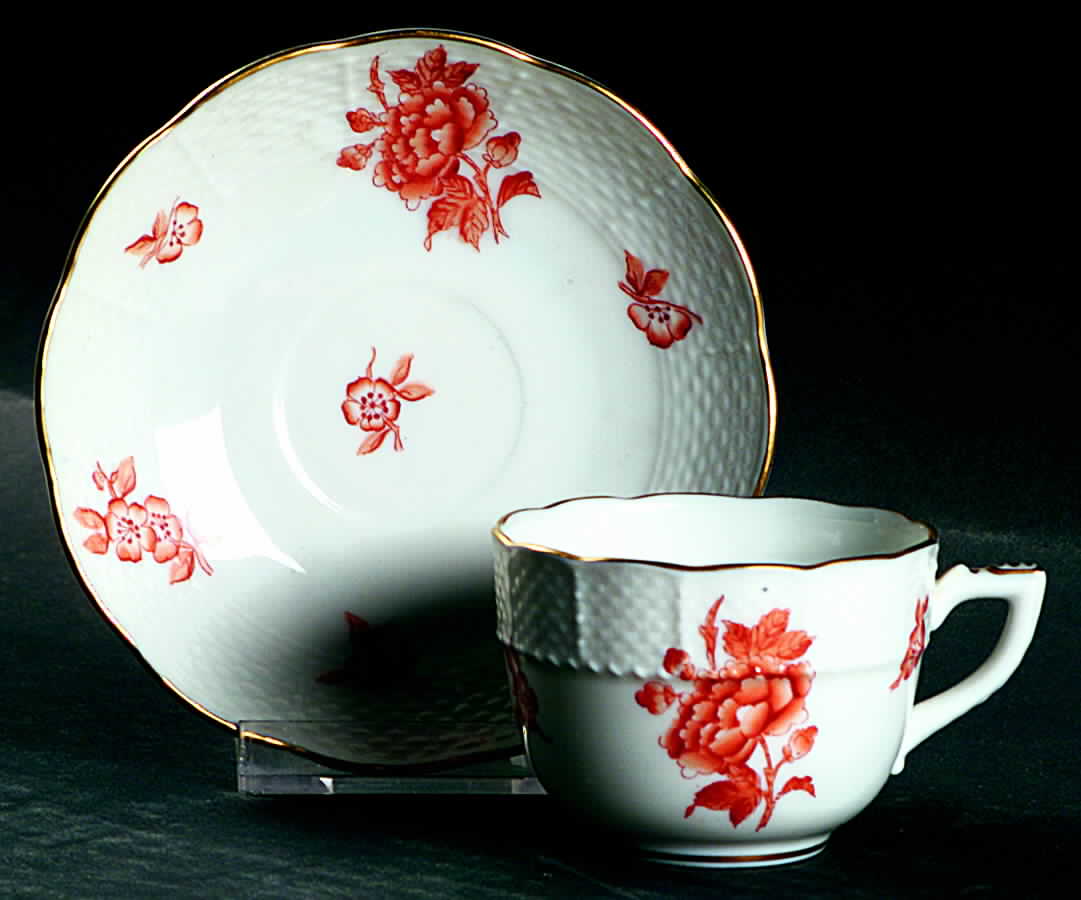 HER33 Flat Demitasse Cup & Saucer Set by Herend-1