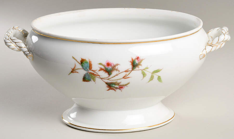 Moss Rose (Thin Gold Trim) Tureen No Lid by Haviland-1