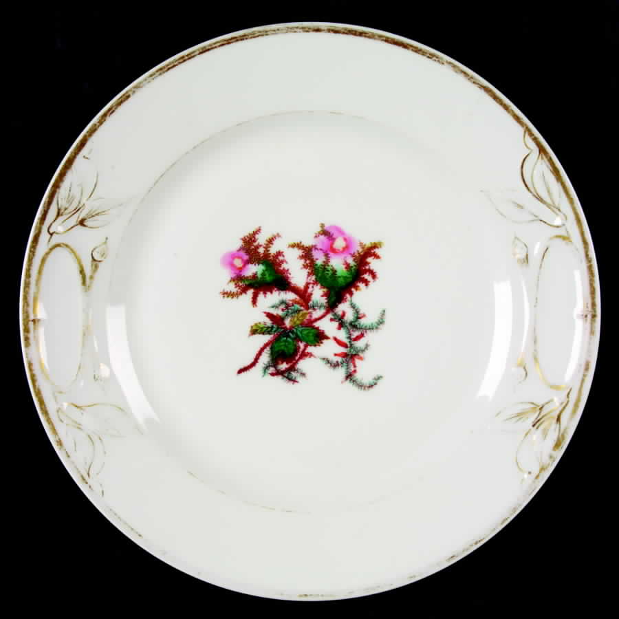 Moss Rose (Thin Gold Trim) Cake Plate by Haviland-1