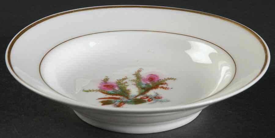 Moss Rose (Thin Gold Trim) Rim Fruit/Dessert (Sauce) Bowl by Haviland-1