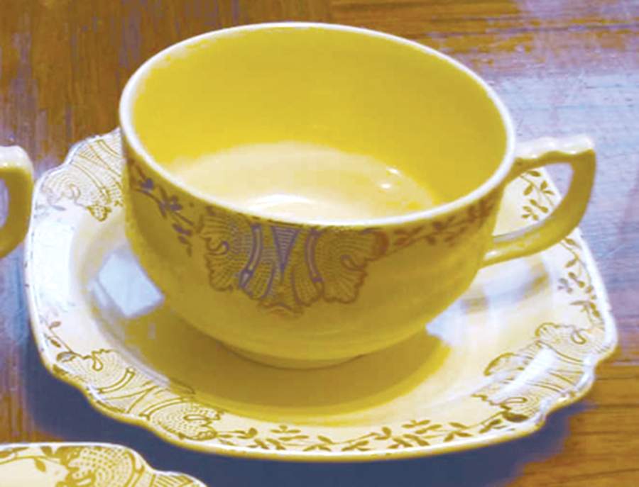 HLC1519 Footed Cup & Saucer Set by Homer Laughlin -1