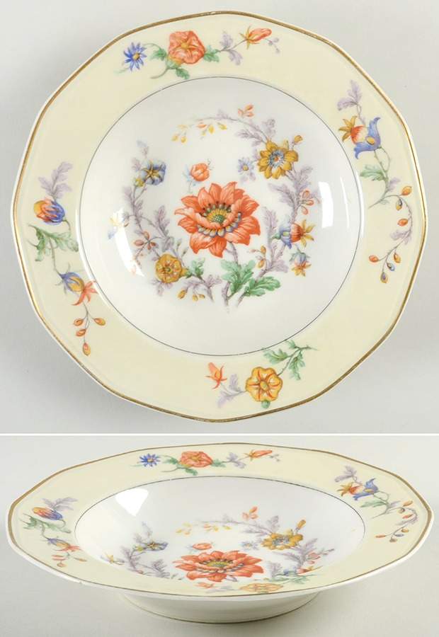 Pierrefonds Rim Soup Bowl by Haviland-1