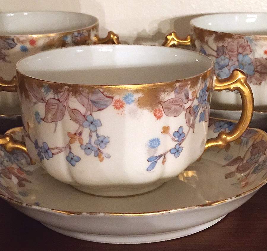 H1978 Flat Bouillon Cup & Saucer by Haviland-1