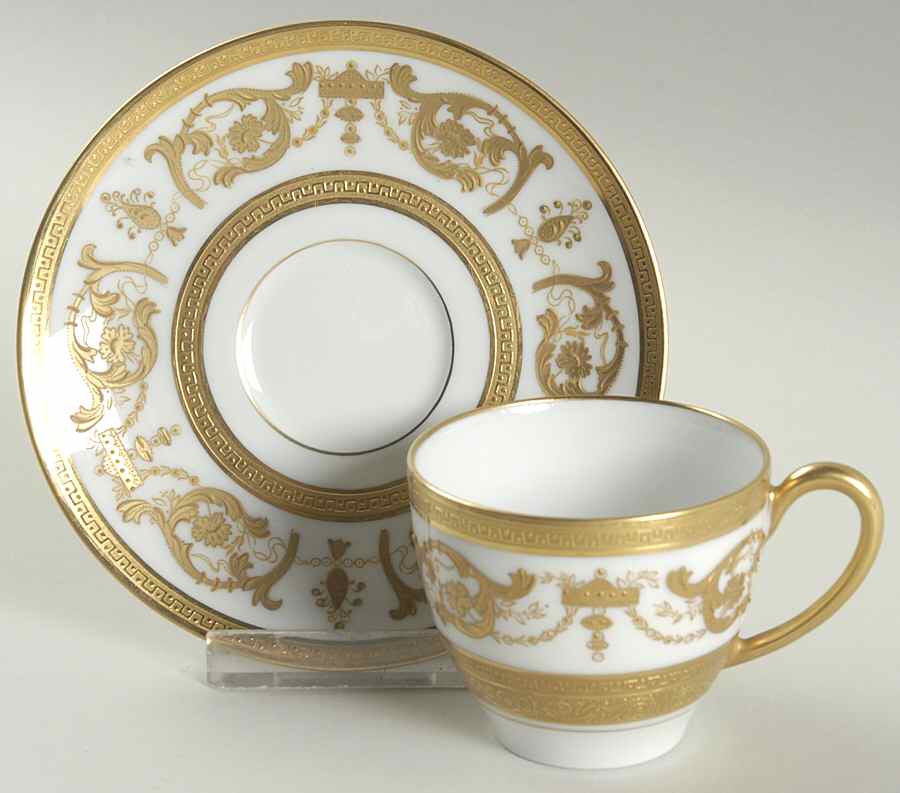 H1996 Flat Demitasse Cup & Saucer Set by Haviland-1