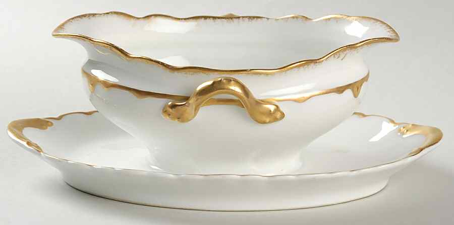 H2025 Gravy Boat with Attached Underplate by Haviland-1