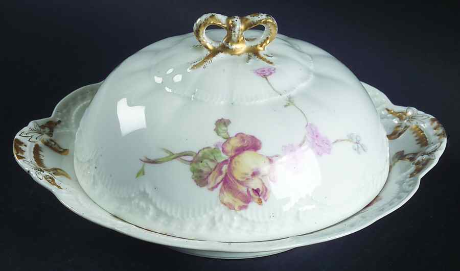 H2038 Round Covered Butter by Haviland-1