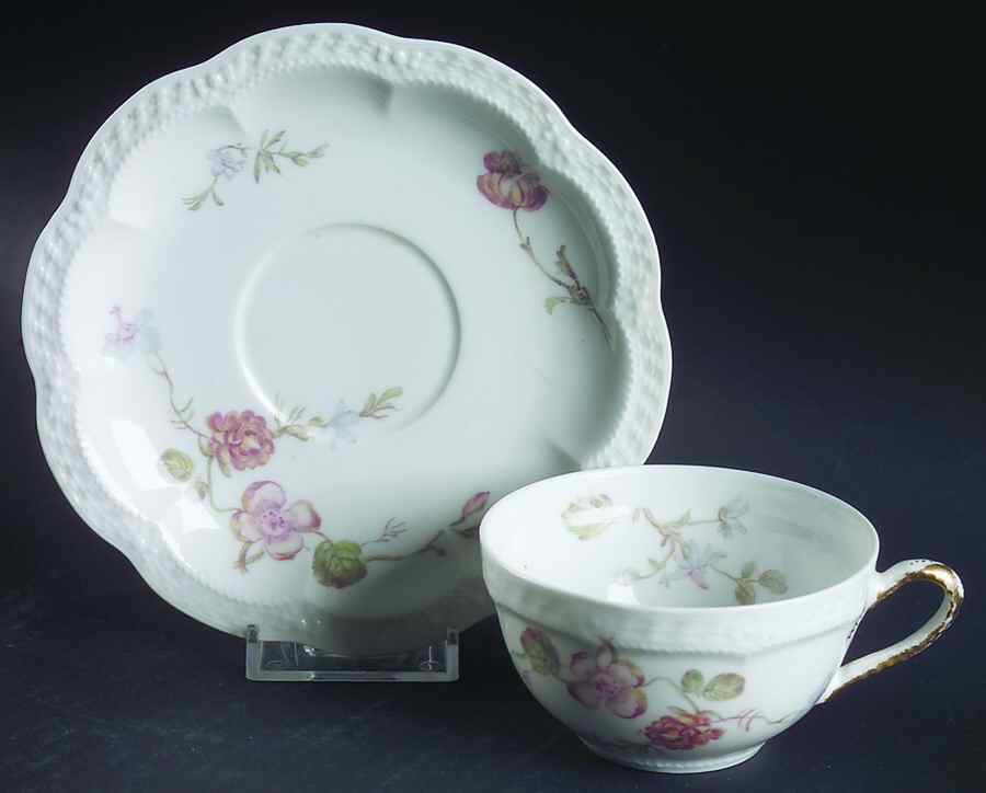 H2038 Flat Cup & Saucer Set by Haviland-1