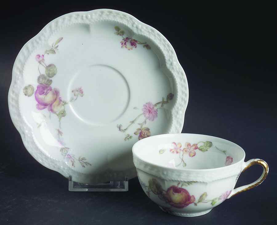 H2038 Flat Cup & Saucer Set by Haviland-1