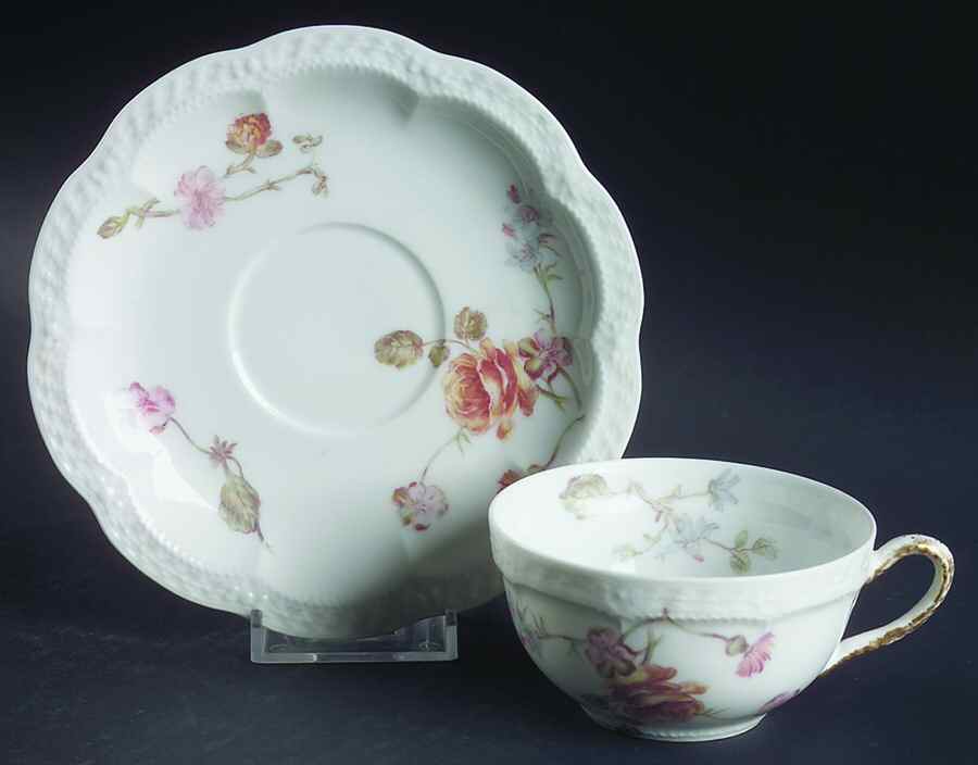 H2038 Flat Cup & Saucer Set by Haviland-1