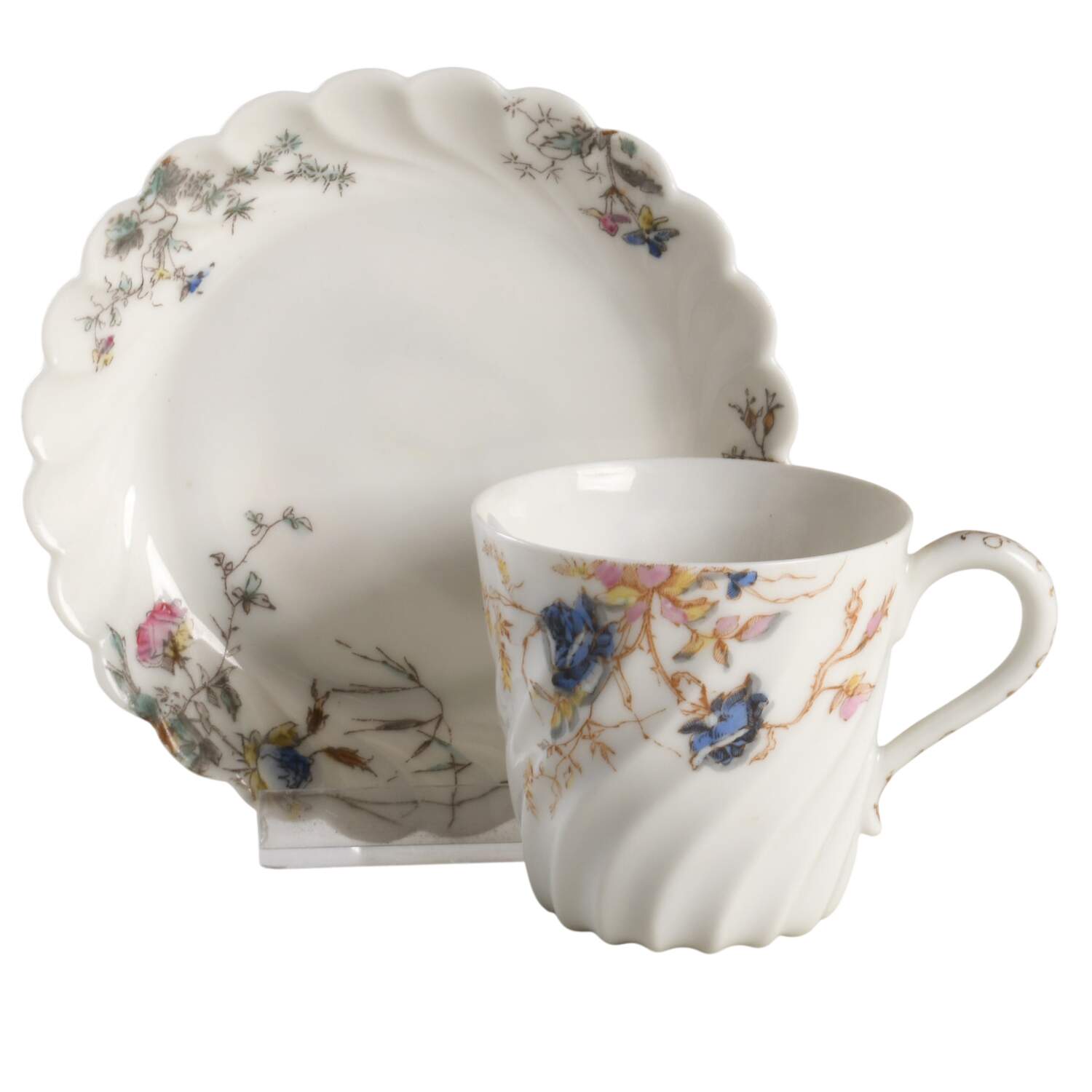 H2110 Flat Demitasse Cup & Saucer Set by Haviland-1