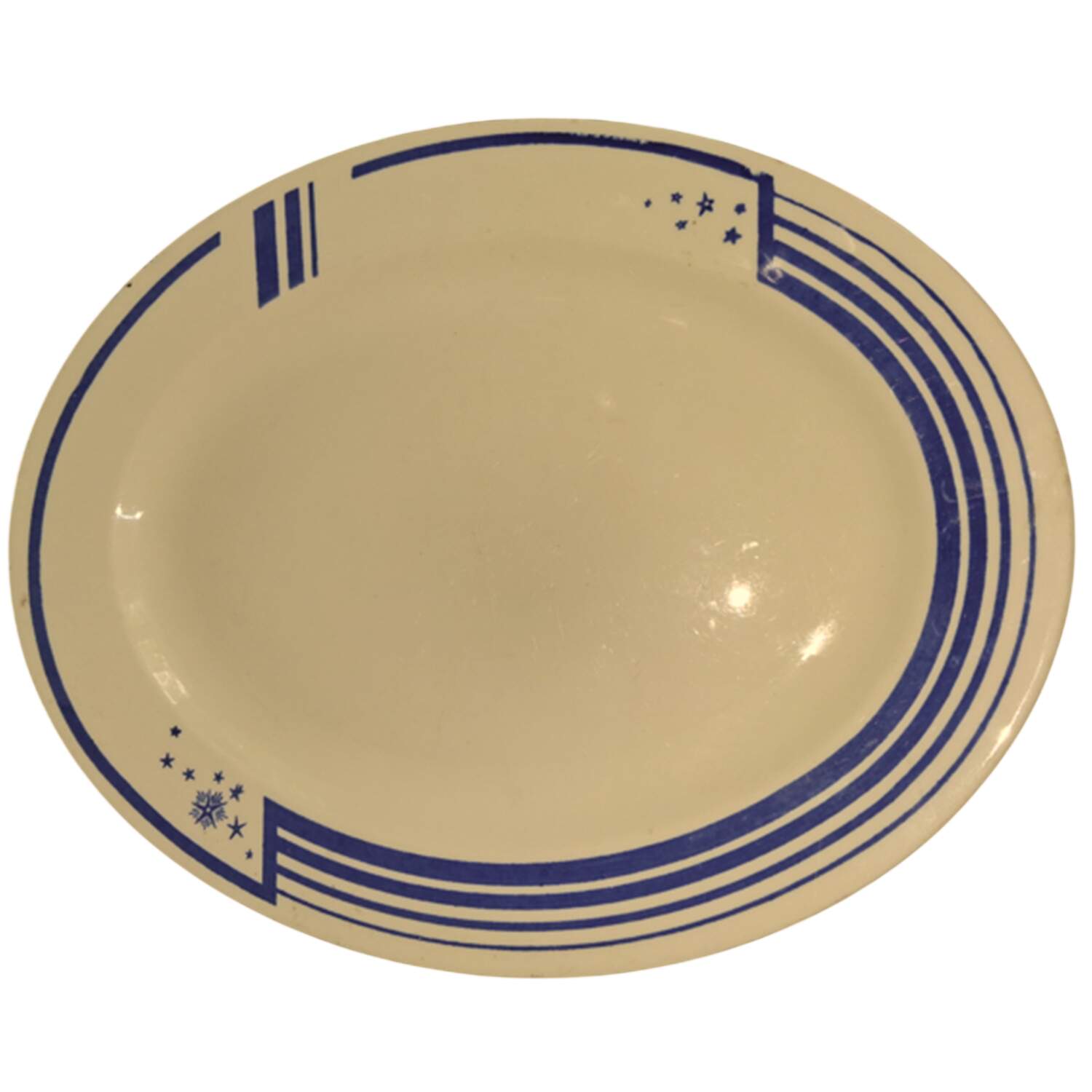 The Constellation Blue 13" Oval Serving Platter by Homer Laughlin -1