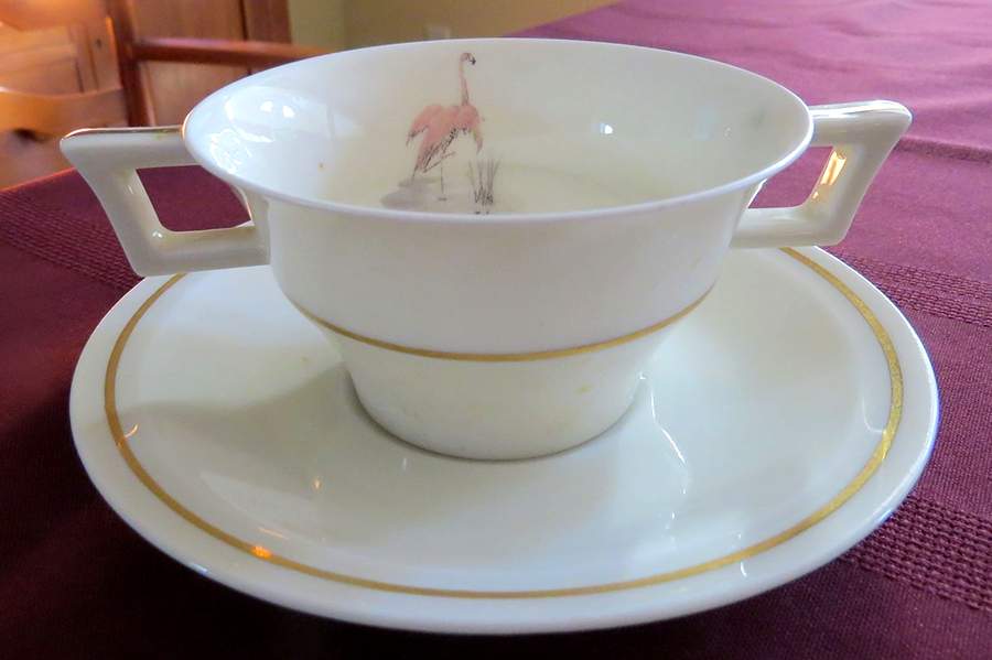 H2160 Flat Bouillon Cup & Saucer by Haviland-1