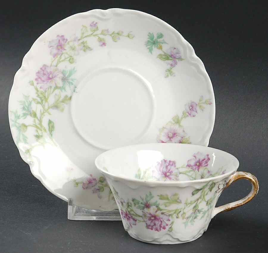 Schleiger 46-4 Flat Demitasse Cup & Saucer Set by Haviland-1