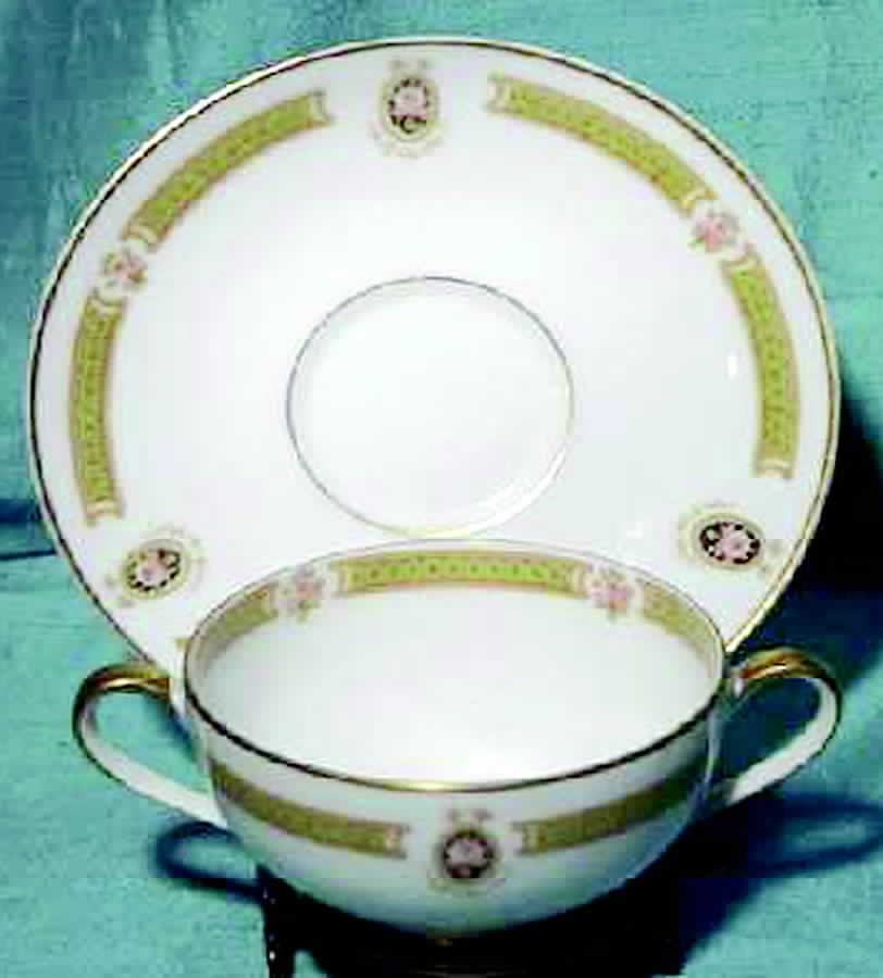 H2165 Flat Bouillon Cup & Saucer by Haviland-1