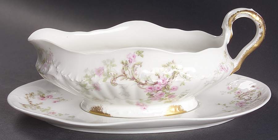 Schleiger 144-4 Gravy Boat & Underplate by Haviland-1