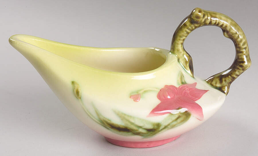 Woodland Chartreuse Pink (Glossy) Creamer by Hull-1